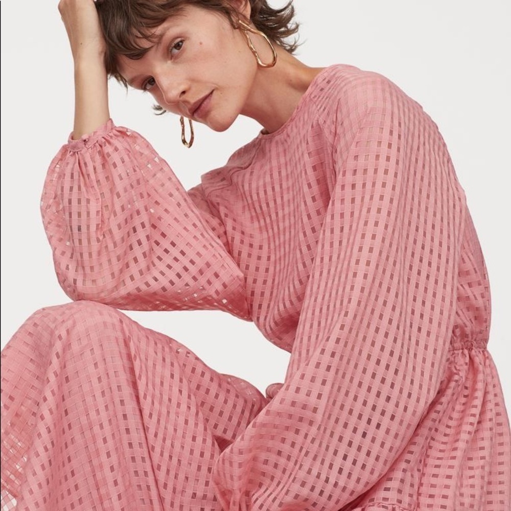 Pastel Pink Calf Length Summer Dreas